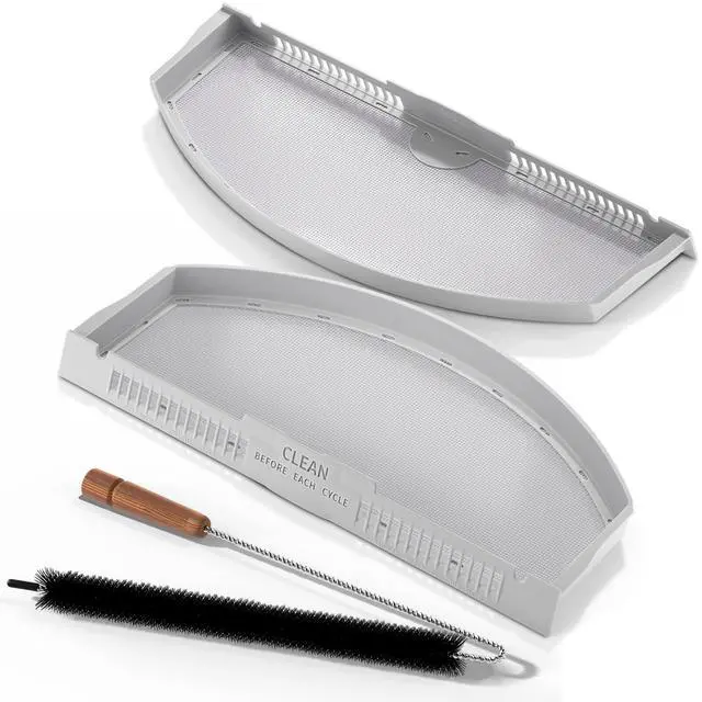 Main image of WE03X23881 Dryer Lint Trap Screen Filter Replacement for GE Dryers, 2-Pack, Compatible with GTD33EASK0WW, GTD65EBSJ3WS, GTD42EASJ2WW, GTD42GASJ2WW, Replaces PS11763056 with Cleaning Brush