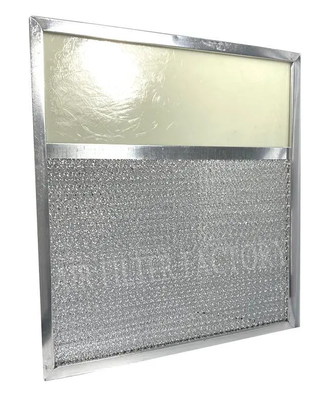 Alt view image 2 of 6 - 10 x 12.5 x 0.37 Inches Lens Range Hood Filter Aluminum Mesh Grease Vent Hood Lens Filter 2-Pack