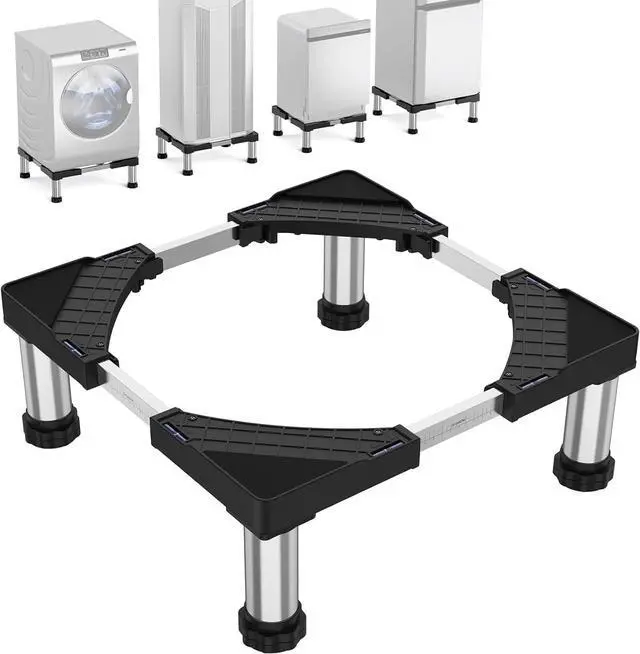 Main image of Mini Fridge Stand with 4 Strong Feet Washing Machine Stand Base Adjustable Universal Stand Base for Portable Refrigerator Dryer Stand Washer Laundry Pedestal Appliance 5.9"-7.1" Height, Black