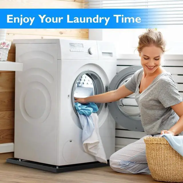 Alt view image 6 of 7 - Washing Machine Drain Pan Silicone Mat,Extra Thick 33x30inch Non-Slip Waterproof Washer Tray,Raised Edge Drip Mat for Under Dryer or Washer,Anti-Vibration,Floor Leak Protector for Laundry Room