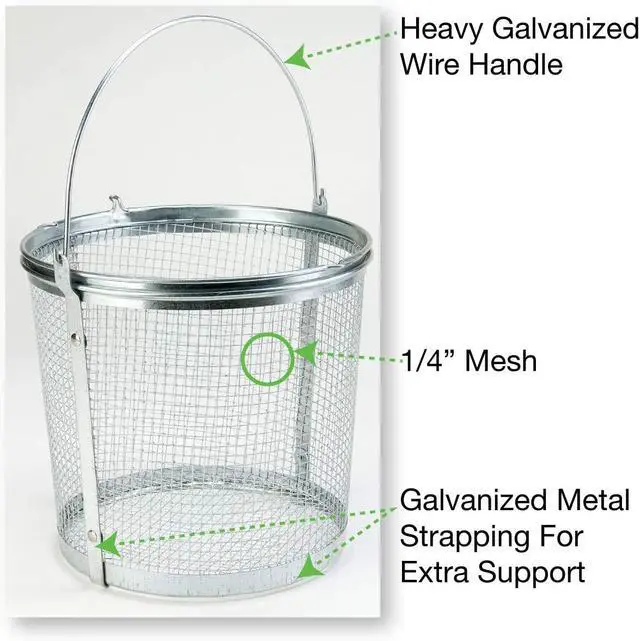Alt view image 2 of 3 - Parts Washer Accessory Basket Mesh 8.5 x 9 Inch Round with Lid