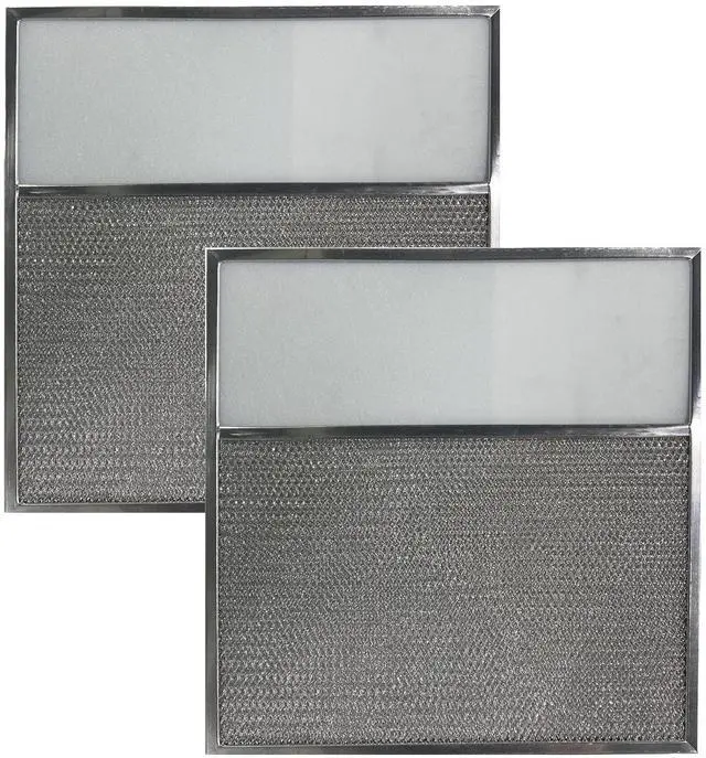 Main image of 2-Pack 17 x 17-3/8 x 3/8 Inches Range Hood Aluminum Lens Grease Filters