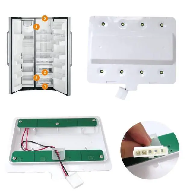 Alt view image 3 of 6 - W11043011 Refrigerator Light Assembly LED Module Compatible for Whirlpool Models WRF555SDFZ03, WRF555SDFZ04, WRF555SDFZ05, WRF555SDFZ07, WRF555SDFZ08, WRF555SDHV01, WRF555SDHV02