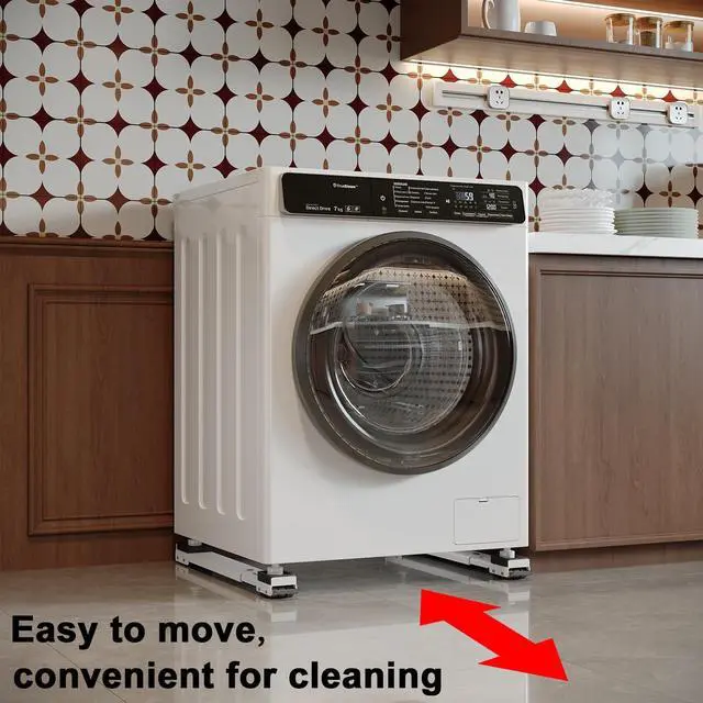 Alt view image 2 of 7 - Appliance Rollers Heavy Duty,Max 32in,Second Generation Extendable Appliance Rollers Mobile Washing Machine Base Easily Move Washing Machines, Dryers, Refrigerators, Furniture Black anti fall