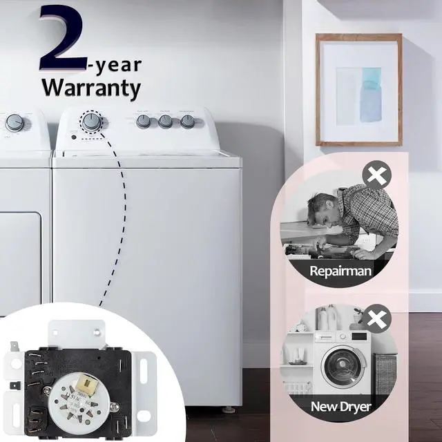 Alt view image 5 of 5 - WPW10436302 W10436302 Dryer Timer Compatible with Whirlpool, Amana, Kenmore, NGD4700YQ2, NGD4705EW0, NGD4700YQ1, OEM 115V Dryer Timer Replacement for 418-095-20-B5, PS11754716, 60Hz