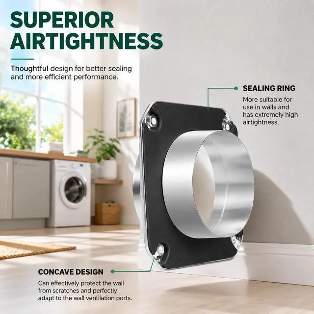 Alt view image 5 of 6 - Magnetic Dryer Vent Connector Kit, DVC-180 Magnetic Dryer Vent Coupling, Airtight Seal Quick Connect, Easy to Clean with 4 Inch x 3.3ft Duct Hose and 2 Clamps