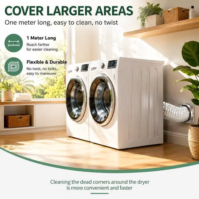 Alt view image 6 of 6 - Magnetic Dryer Vent Connector Kit, DVC-180 Magnetic Dryer Vent Coupling, Airtight Seal Quick Connect, Easy to Clean with 4 Inch x 3.3ft Duct Hose and 2 Clamps