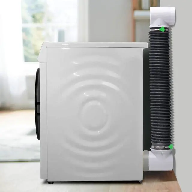 Alt view image 2 of 7 - Dryer Vent Hose For Tight Space,Indoor Dryer Vent, Dryer Hose Vent Kit,90 Degree Dryer Vent Elbow,Dryer Vent Connector Kit,Dryer Vent Duct, Dryer Vent Adapter, Dryer Vent Vacuum Hose Attachment