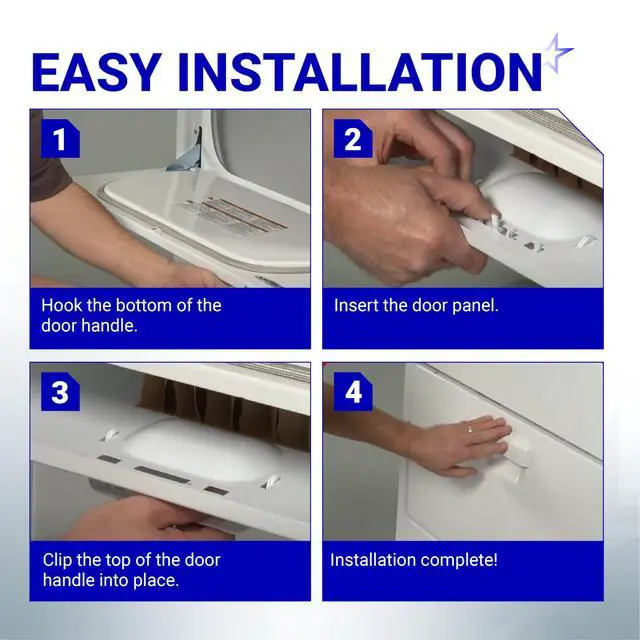 Alt view image 5 of 7 - UPGRADED W10861225 W10714516 Dryer Handle Replacement | For Whirlpool Kenmore Amana Maytag Dryer Door Latch - Replaces AP5999398 PS11731583 W10861225VP - PACK OF 4