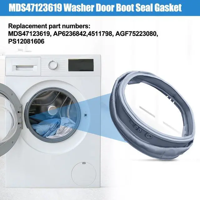 Alt view image 4 of 7 - Upgraded MDS47123619 WM3500CW WM3370HWA WM3700HVA WM3270CW WM3670HWA Washer Door Gasket Compatible with LG Front Load Washer Door Seal AGF75223080 AP6236842 LG Washer Door Gasket Washing Machine Parts