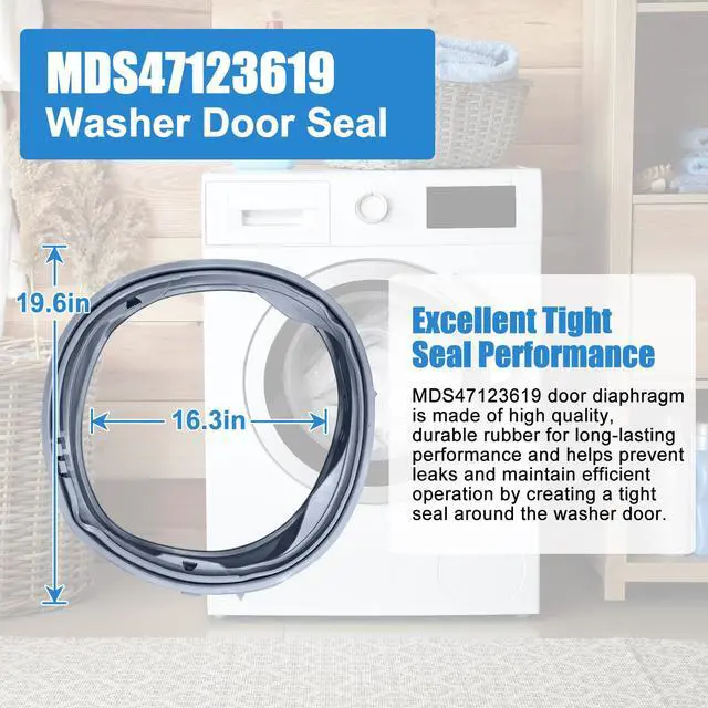 Alt view image 3 of 7 - Upgraded MDS47123619 WM3500CW WM3370HWA WM3700HVA WM3270CW WM3670HWA Washer Door Gasket Compatible with LG Front Load Washer Door Seal AGF75223080 AP6236842 LG Washer Door Gasket Washing Machine Parts