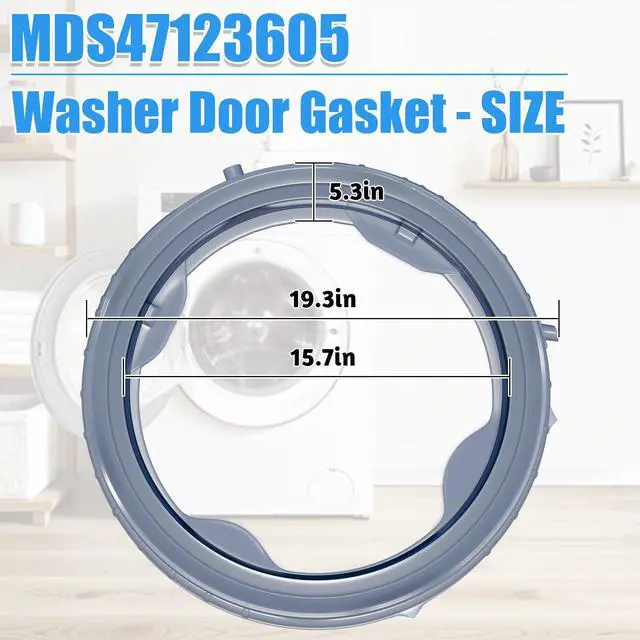 Alt view image 2 of 7 - Upgraded MDS47123605 Washer Door Boot Gasket Compatible with LG Front Load Washer Door Seal & Kenmore Washer Parts WM3570HWA, WM3470HVA, WM3575CW, WM3770HWA WM3470HWA AP5602285 PS3648651 Door Seal