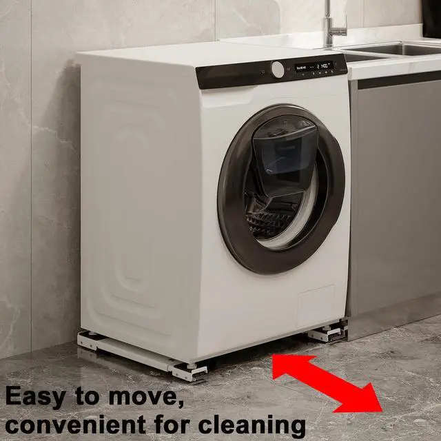 Alt view image 2 of 6 - Appliance Rollers Heavy Duty,Max 32in,Second Generation Extendable Appliance Rollers Mobile Washing Machine Base Easily Move Washing Machines, Dryers, Refrigerators, Furniture (White)