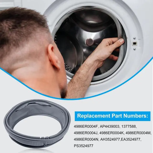 Alt view image 3 of 7 - 4986ER0004F Washer Door Boot Seal Gasket Bellow Diaphragm for LG Kenmore Washing Machine WM2250CW WM2101HW WM2050CW WM2301HR WM2240CW,etc. Replace 4986ER0004J 4986ER0004K 4986ER0004M 4986ER0004N