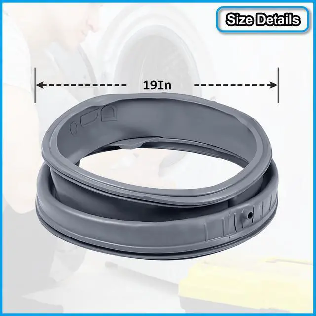 Alt view image 7 of 7 - 4986ER0004F Washer Door Boot Seal Gasket Bellow Diaphragm for LG Kenmore Washing Machine WM2250CW WM2101HW WM2050CW WM2301HR WM2240CW,etc. Replace 4986ER0004J 4986ER0004K 4986ER0004M 4986ER0004N