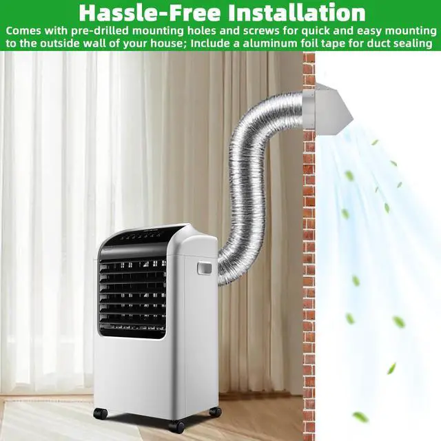 Alt view image 6 of 7 - 6 Inch Wall Vent Cover Dryer Vent Cover Outside,304 Stainless Steel Exhaust Vent Cover Cap with Screen and Damper,External Extractor Exterior Wall Vent Hood Air Vent for Range Hood Bathroom Fan Duct