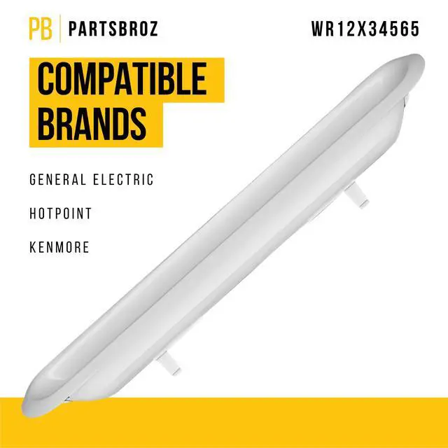 Alt view image 2 of 7 - WR12X34565 Refrigerator White Pocket Handle for GE Hotpoint AP6989491 | Replaces PS16217295