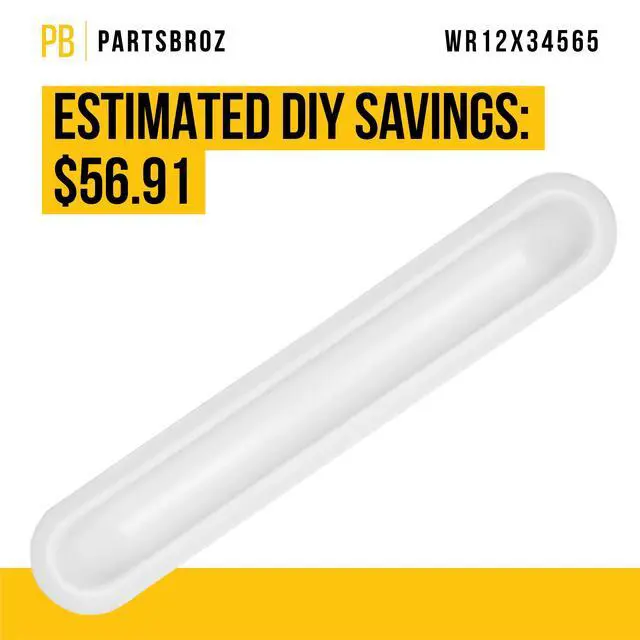 Alt view image 4 of 7 - WR12X34565 Refrigerator White Pocket Handle for GE Hotpoint AP6989491 | Replaces PS16217295