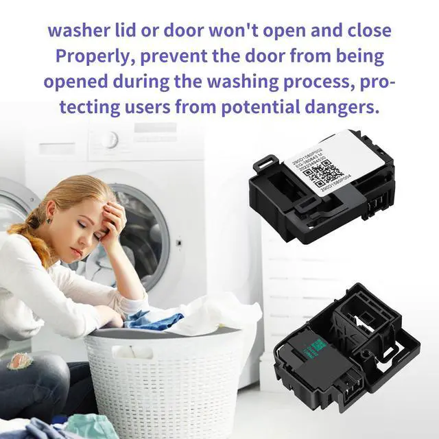 Alt view image 3 of 7 - WH01X27954 WH01X24381 WH02X24399 Washer Lid Lock Switch Washer Lid Lock Bezel Washer Lid Lock Striker Compatible for GE Hotpoint Top Load Washer Washing Machine Cover Lid Lock Switch Replacement Parts