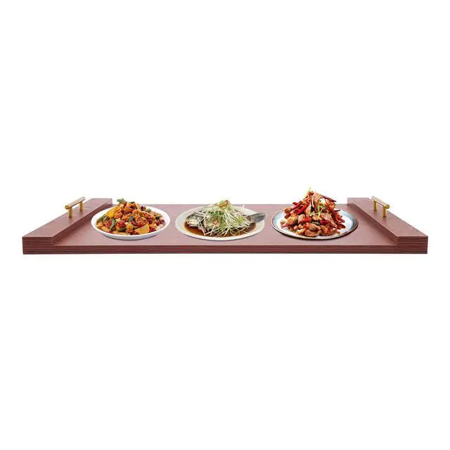 Alt view image 2 of 7 - Stove Cover Board for Gas Stovetop, 30" x 22" Noodle Board Stovetop Cover with Handles, Sink Wood Block Covers for Electric & Gas Stove, Farmhouse Decorative Wooden Tray for Kitchen (Brown)