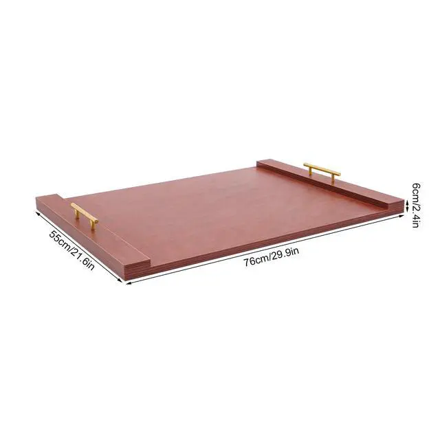 Alt view image 3 of 7 - Stove Cover Board for Gas Stovetop, 30" x 22" Noodle Board Stovetop Cover with Handles, Sink Wood Block Covers for Electric & Gas Stove, Farmhouse Decorative Wooden Tray for Kitchen (Brown)