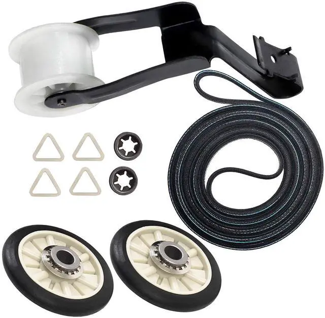 Main image of 4392065 Dryer Repair Kit with 349241T Drum Support Roller, 691366 Idler Pulley, 341241 Belt for Whirlpool Kenmore Maytag Dryers - Replaces AP3131942 AP3098345 AP6010582