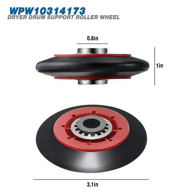 Alt view image 2 of 7 - UPGRADED 4392067 Dryer Repair Kit with W10837240 Idler Pulley - Replaces Whirlpool Cabrio Duet Maytag Bravos XL Kenmore Elite, Includes WPW10314173 & 661570V & 279640