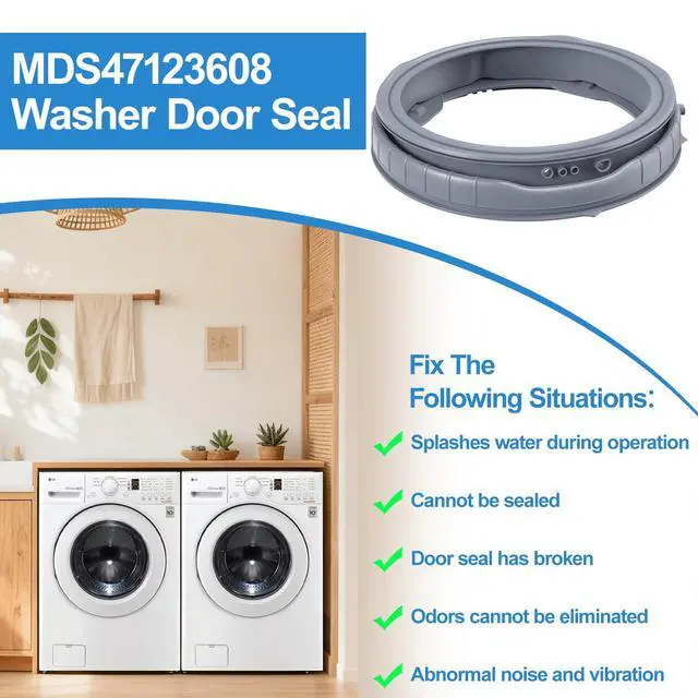 Alt view image 6 of 7 - Upgraded MDS47123608 Washer Door Boot Gasket Compatible with LG Kenmore Washer Door Seal, Washing Machine Door Boot Gasket AP5668418 PS6448330 WM4270HWA WM4270HVA WM4070HWA WM8000HVA WM8000HWA/HVA