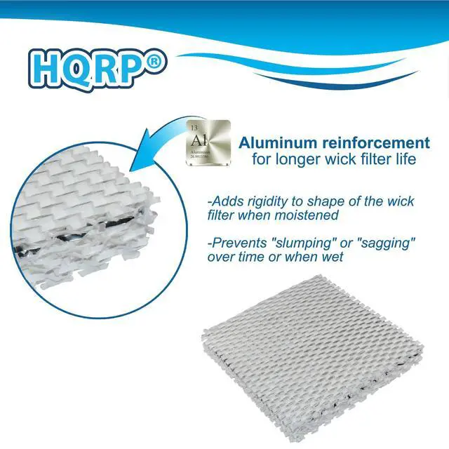 Alt view image 4 of 7 - 3-Pack Wick Filters Compatible with Duracraft DH799 DH800 DH801 DH812 DH840 DH840C DH7800 DA1005, Honeywell HCM3060, Kenmore 14108 1478 Humidifiers, Parts AC-801 AC801 DU3-C HAC-801 Replacement