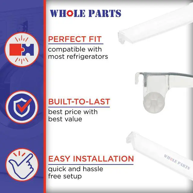 Alt view image 5 of 6 - Upgraded Refrigerator Shelf Tray Liner Cover Part# ACW74118102 | Clear Cover Assembly - Compatible with Select Kenmore, and LG Refrigerators
