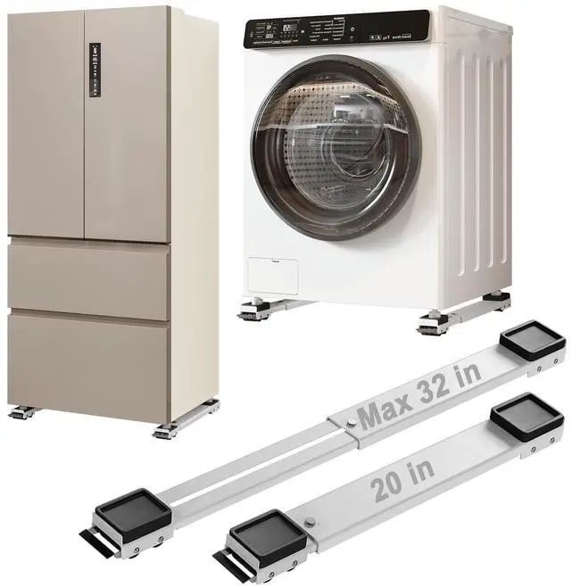 Main image of Appliance Rollers Heavy Duty,Max 32in,Second Generation Extendable Appliance Rollers Mobile Washing Machine Base Easily Move Washing Machines, Dryers, Refrigerators, Furniture (White anti fall)
