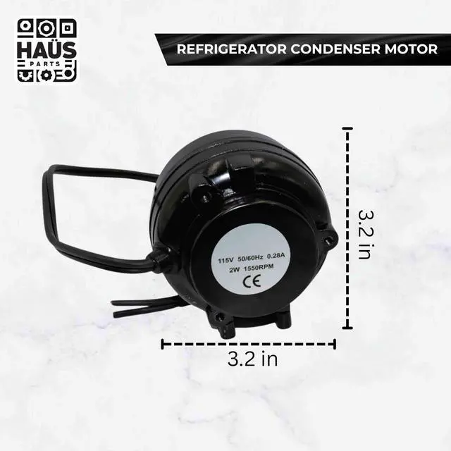 Alt view image 2 of 7 - WX4X988 Refrigerator Condenser Motor Whirlpool Kenmore Maytag Amana Admiral KitchenAid Replaces AP3120994 833697 10884507 EAP395284 PS395284 61002038