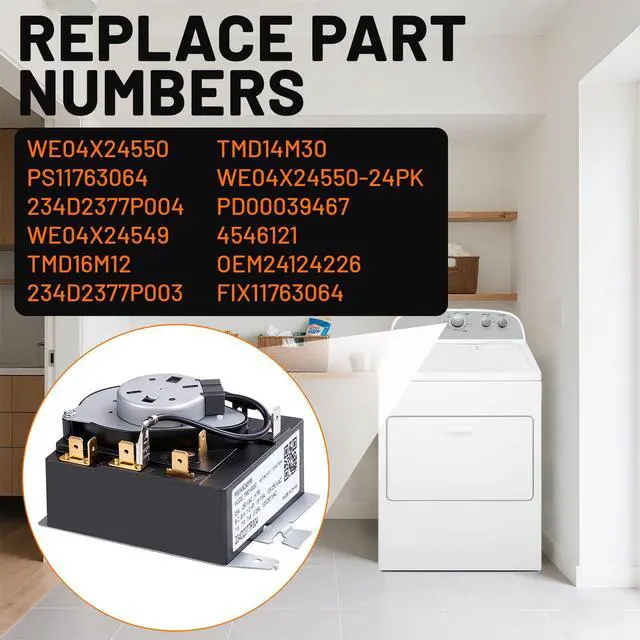 Alt view image 4 of 6 - WE04X24550 234D2377P004 Dryer Timer Replacement for GE Dryer Parts Fit for GE GTD42EASJ2WW GTD42GASJ2WW GTX42EASJ2WW GTD42GASJ3WW GTD42EASJ1WW GTD48GASW0WB GTD42EASJ0WW GTD42EASJ3WW GTX42GASJ0WW