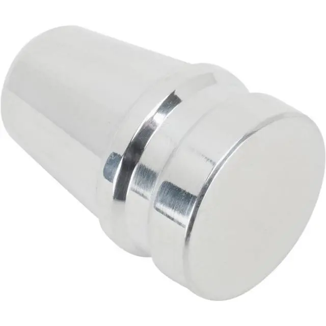 Alt view image 3 of 5 - Universal Billet Aluminum Knob For 3/16 Inch Shaft Set Screw Mount Compact Control Knob Machined Finish Universal Automotive And Shop Use 0.75 Inch Diameter