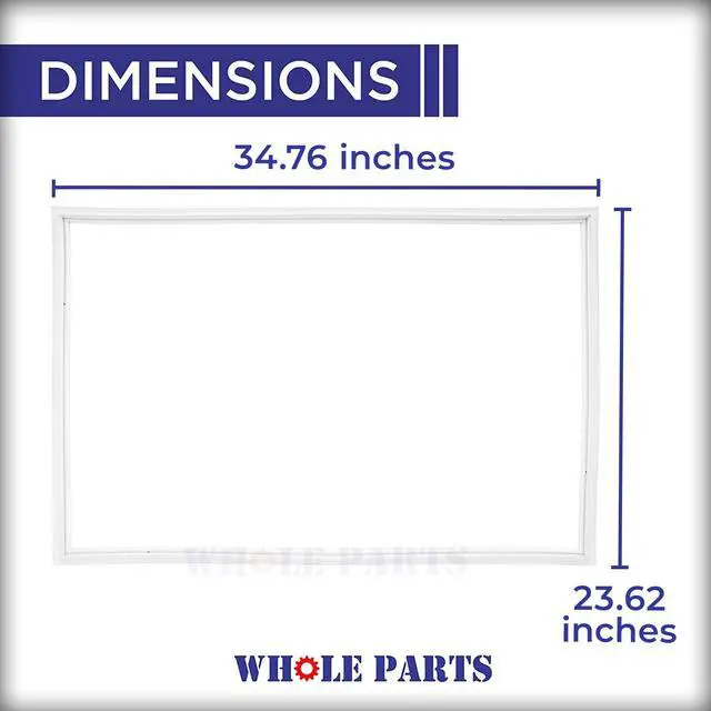 Alt view image 2 of 6 - Upgraded Refrigerator Freezer Door Gasket (Magnetic Strip Inside, Light Gray Color) Part# DA97-05557Y - Replacement & Compatible with Some Samsung Refrigerators