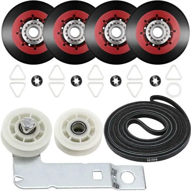 Main image of UPGRADED 4392067 Dryer Repair Kit with W10837240 Idler Pulley - Replaces Whirlpool Cabrio Duet Maytag Bravos XL Kenmore Elite, Includes WPW10314173 & 661570V & 279640