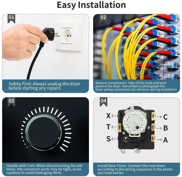 Alt view image 6 of 7 - TMD1EM35 WE04X25280 Dryer Timer, for GE GTD33EASK0WW GTX22EASK0WW etc. | 234D2377P005 Compatible with GTX33EASK0WW HTX21EASK0WW Dryer Timer etc. OEM