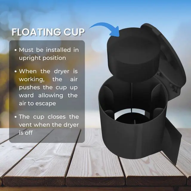 Alt view image 5 of 6 - Dryer Vent Cover 4 inch (Black) with UV RESISTANT - Outdoor Dryer Vent Cover Natural Energy Saving, Dryer Vent Seal for Home Exterior