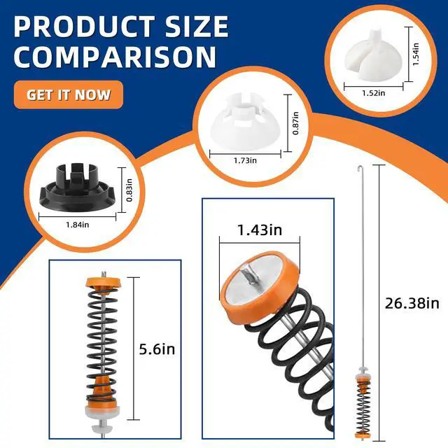 Alt view image 2 of 7 - W11130359 MVWB765FW3 MVWB765FW4 WTW7500GC2 Washer Suspension Rod Kit Compatible for Whirl.pool May.tag Ken.more Cros.ley 7MWTW7000EW0 7MWTW7300EW0 MVWB765FW4 MVWB765FW3-BY
