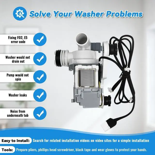 Alt view image 5 of 6 - DC97-19289F DC97-19289B PX3516-01 DC97-19289A Washer Drain Pump Assembly | Compatible with Samsung Washing Machine, Replaces DC97-17366A, DC97-17366J, DC97-17349B, AP6806651, PS12592631, EAP12592631