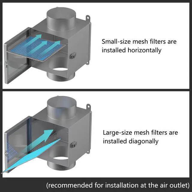 Alt view image 4 of 7 - Dryer Duct Lint Trap, Indoor Dryer Vent Kit with 4inch 8FT Dryer Vent Hose, 2 Clamps, 2 Stainless Steel Mesh, Secondary Lint Trap for Electric Clothes Dryers - Dryer Lint Catcher(Metal)