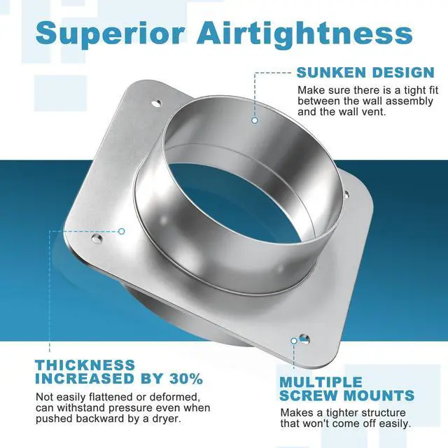 Alt view image 4 of 7 - Magnetic Dryer Vent Connector Kit, 4-Inch Quick Connect with 3.3FT Hose | Fits gas/electric dryer vent setups, airtight silicone seal, wall adapter for tight laundry rooms and lint cleaning