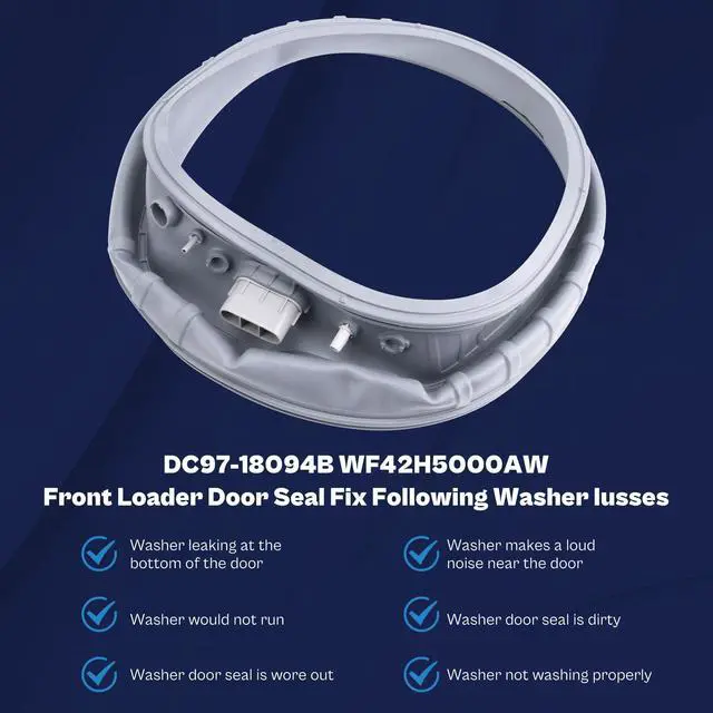 Alt view image 5 of 6 - WF42H5000AW/A2 WF42H5200AW/A2 DC97-18094B Washer Rubber Door Boot Seal | Fit for Samsung Vrt Front Loader Washer Door Boot Seal Gasket DC64-03051A WF42H5200AP/A2 WF42H5200AF/A2 AP5917067
