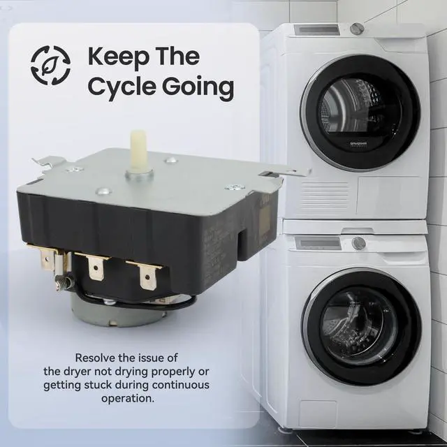 Alt view image 5 of 7 - WE4M532 TMD1FM07 Dryer Timer Replacement, Replaces 234D1296P004, WE4M362, WE04M0532, Genuine OEM Quality, Fits GE Hotpoint Dryers, Easy to Install