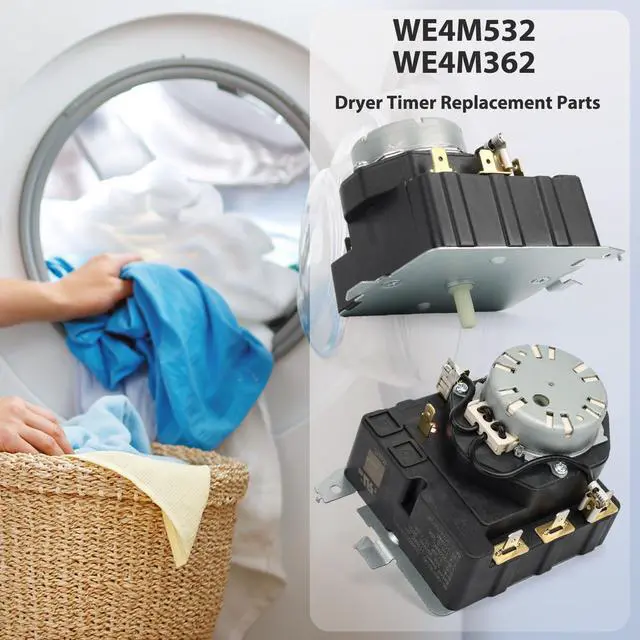Alt view image 6 of 7 - WE4M532 TMD1FM07 Dryer Timer Replacement, Replaces 234D1296P004, WE4M362, WE04M0532, Genuine OEM Quality, Fits GE Hotpoint Dryers, Easy to Install