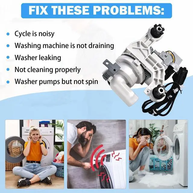 Alt view image 6 of 7 - DC97-19289F Washer Drain Pump Assembly for Samsung Top Load Washers | Replaces DC97-19289A DC97-19289B DC97-17349B DC97-17366A DC97-17366J PX3516-01 AP6806651