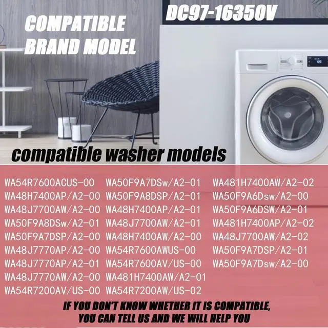 Alt view image 3 of 7 - DC97-16350V Washer Suspension Rods(OEM) Compatible with Samsung Washer WA54R7200AV/US WA54R7200AW/US WA5AR7200AV/US WA54R7600AV/US.DC97-16350V 27.6Inch Damper Assembly