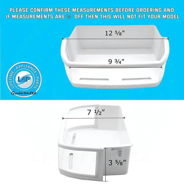 Alt view image 2 of 6 - UPGRADED Appliance AAP73051302 Door Shelf Bin (RIGHT) Compatible with LG, Kenmore Sears Refrigerator - AAP73051301
