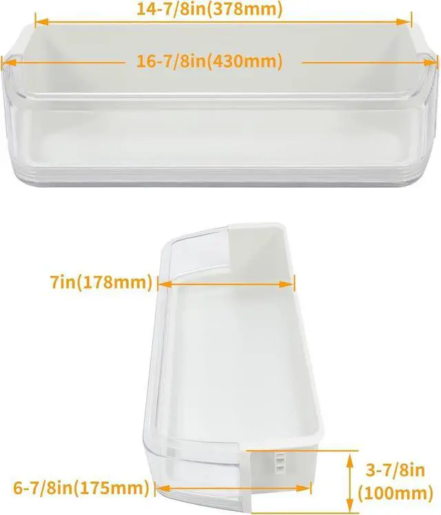 Alt view image 3 of 7 - DA97-06177C DA63-04205 Refrigerator Door Shelf Bin Compatible with Samsung RS22HD/RSG257, Kenmore/Sears 4014100 series Replacement for AP4457757, 2050273, PS4173985