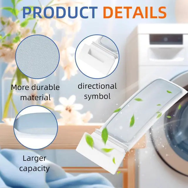 Alt view image 3 of 6 - W10717210 W11778253 Dryer Lint Screen Filter White Replacement for Kenmore Maytag Whirlpool Dryer Lint Screen WPW10717210 W11607443 W11522758 348851 348846 8558459 8557882 8559787